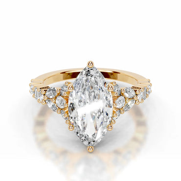 Lab Grown 2.7 Carat Diamond Marquise Ring