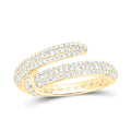 10k Gold 1/2 ct Diamond Nail Spiral Ring