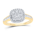 14k Gold 1/3 ct Cushion Diamond Ring