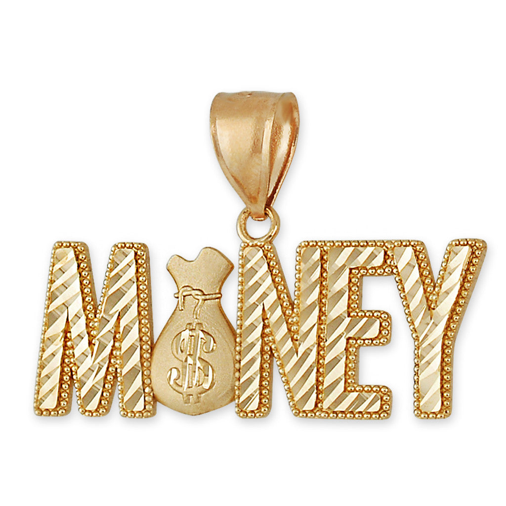 10k Gold "Money" Pendant