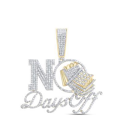 10k Gold 2 ct Diamond No Days Off Pendant
