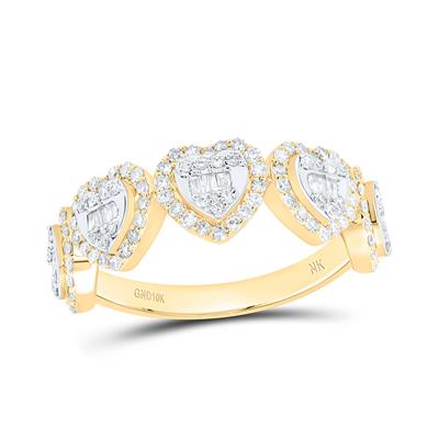 10k Gold 5/8 ct Diamond Heart Ring