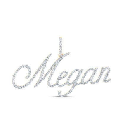 10k Gold 1 ct Diamond Ready Name Pendant