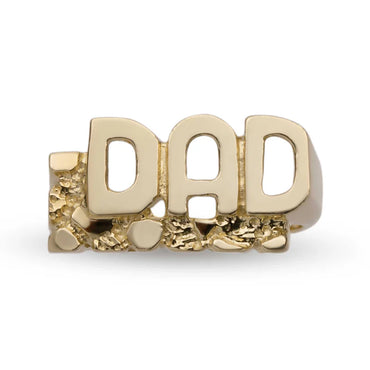 10k Gold Nugget "DAD" Ring