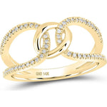 14k Gold 1/5 ct Diamond Space Link Ring