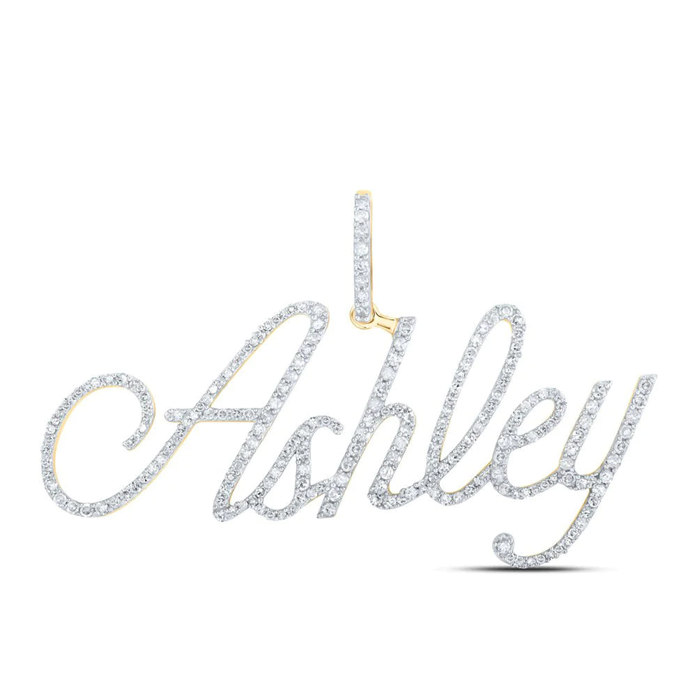 10k Gold 1 ct Diamond Ready Name Pendant