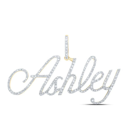 10k Gold 1 ct Diamond Ready Name Pendant