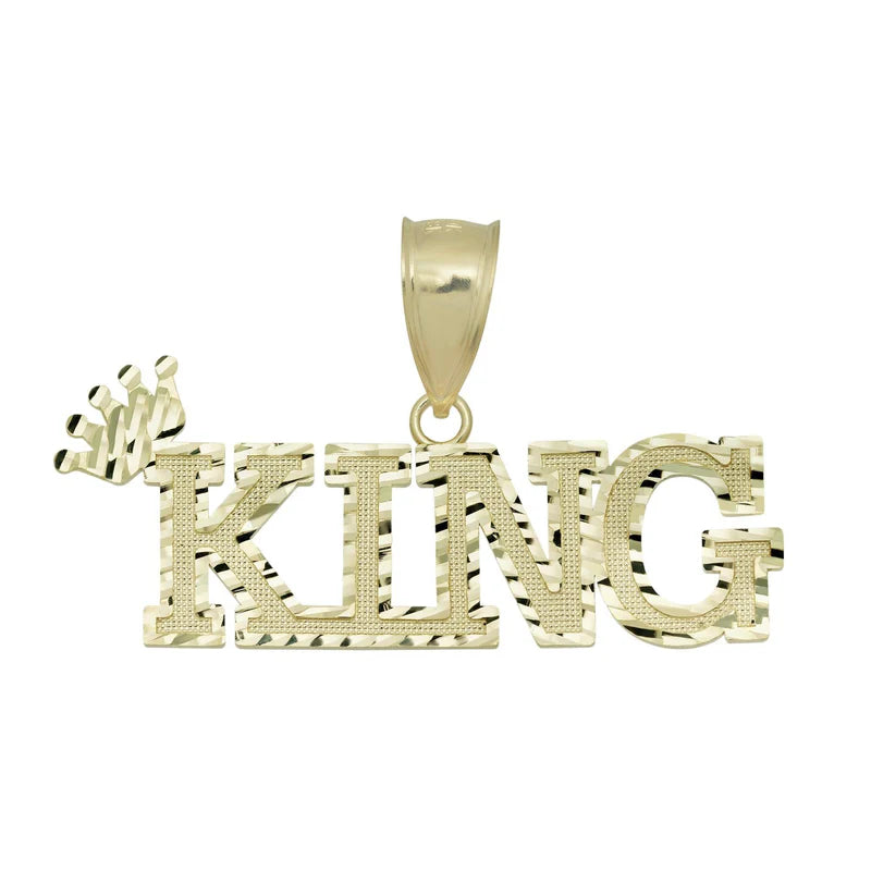 10k Gold "KING" Pendant