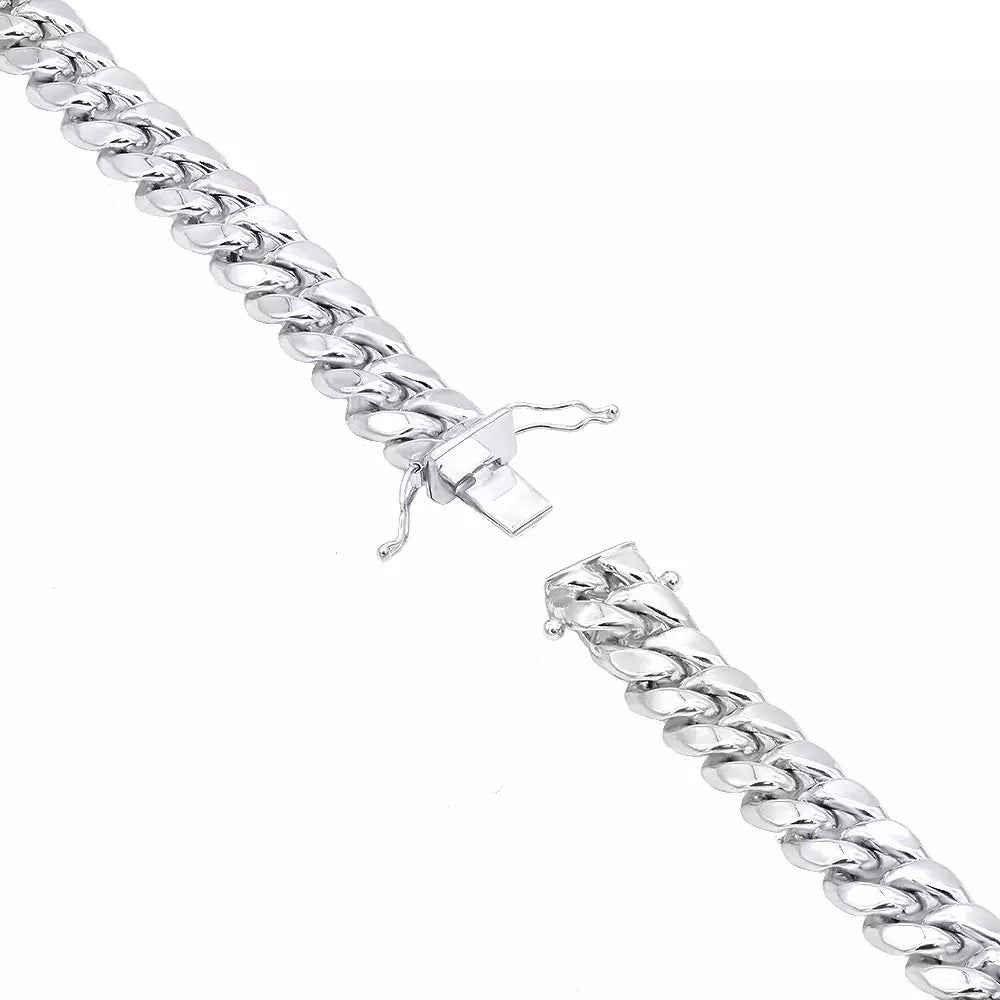 10kt White Gold Miami Cuban Chain