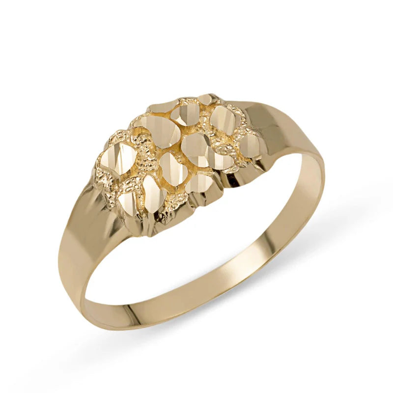 10k Gold Small Nugget Oval Ring