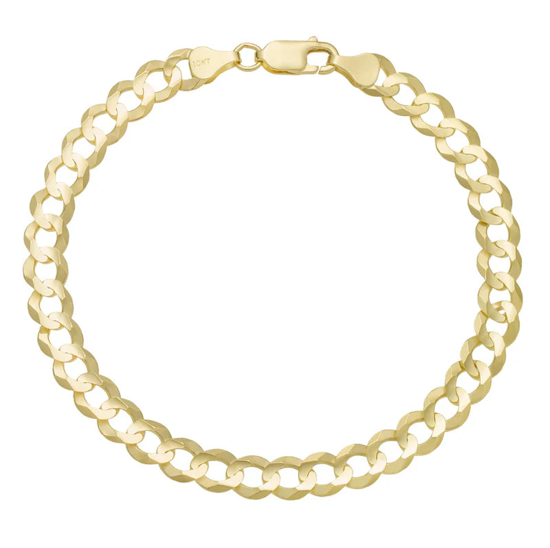 10k Gold Miami Curb Link Anklet