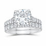 14K White Gold 4 1/2 CTW Lab-Grown Diamond Cushion Bridal Ring Set