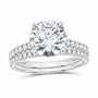 14K White Gold 3 1/2 CTW Lab-Grown Diamond Round Bridal Ring Set