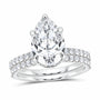 14K White Gold 3 3/4 CTW Lab-Grown Diamond Pear Bridal Ring Set