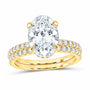 14K Yellow Gold 3 3/4 CTW Lab-Grown Diamond Oval Bridal Ring Set