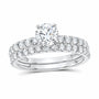 14K White Gold 1 1/2 CTW Lab-Grown Diamond Round Bridal Ring Set