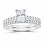14K White Gold 1 1/4 CTW Lab-Grown Diamond Radiant Bridal Ring Set — SKU 11960