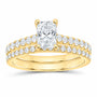 14K Yellow Gold 1 1/4 CTW Lab-Grown Diamond Radiant Bridal Ring Set — SKU 11961