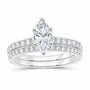 14K White Gold 1 1/4 CTW Lab-Grown Diamond Marquise Bridal Ring Set — SKU 11993