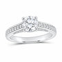 14K White Gold 1 1/3 CTW Lab-Grown Diamond Round Engagement Ring — SKU 10375