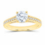 14K Yellow Gold 1 1/3 CTW Lab-Grown Diamond Round Engagement Ring — SKU 10379