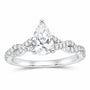 14K White Gold 1 1/3 CTW Lab-Grown Diamond Pear Engagement Ring — SKU 11410