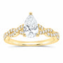 14K Yellow Gold 1 1/3 CTW Lab-Grown Diamond Pear Engagement Ring — SKU 11412