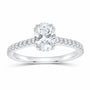14K White Gold 1 1/3 CTW Lab-Grown Diamond Oval Engagement Ring — SKU 11477