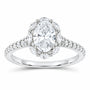 14K White Gold 1 1/2 CTW Lab-Grown Diamond Oval Engagement Ring — SKU 11480