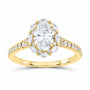 14K Yellow Gold 1 1/2 CTW Lab-Grown Diamond Oval Engagement Ring — SKU 11482