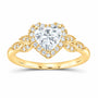 14K Yellow Gold 1 1/3 CTW Lab-Grown Diamond Heart Engagement Ring — SKU 11489