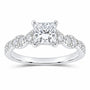 14K White Gold 1 1/3 CTW Lab-Grown Diamond Princess Engagement Ring — SKU 11535
