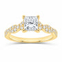 14K Yellow Gold 1 1/3 CTW Lab-Grown Diamond Princess Engagement Ring — SKU 11536
