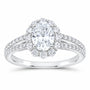 14K White Gold 1 3/4 CTW Lab-Grown Diamond Oval Engagement Ring — SKU 11549