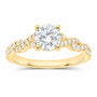 14K Yellow Gold 1 1/3 CTW Lab-Grown Diamond Round Engagement Ring — SKU 11600