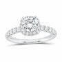 14K White Gold 1 1/2 CTW Lab-Grown Diamond Round Cushion Halo Engagement Ring — SKU 11605