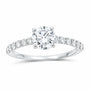 14K White Gold 1 3/8 CTW Lab-Grown Diamond Round Engagement Ring — SKU 12039