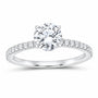 14K White Gold 1 1/4 CTW Lab-Grown Diamond Round Engagement Ring — SKU 12043