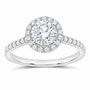 14K White Gold 1 1/2 CTW Lab-Grown Diamond Round Engagement Ring — SKU 12045