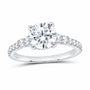 14K White Gold 2 CTW Lab-Grown Diamond Round Engagement Ring — SKU 12053