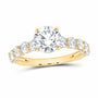 14K Yellow Gold 3 CTW Lab-Grown Diamond Round Engagement Ring — SKU 12058
