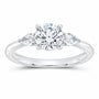 14K White Gold 1 1/3 CTW Lab-Grown Diamond Round Engagement Ring — SKU 12089