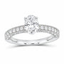 14K White Gold 1 1/2 CTW Lab-Grown Diamond Oval Engagement Ring — SKU 12091