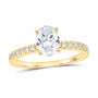 14K Yellow Gold 1 1/4 CTW Lab-Grown Diamond Oval Engagement Ring — SKU 12094