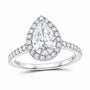 14K White Gold 2 CTW Lab-Grown Diamond Pear Engagement Ring — SKU 12135