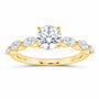 14K Yellow Gold 1 1/2 CTW Lab-Grown Diamond Round Engagement Ring — SKU 12166