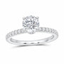 14K White Gold 1 1/4 CTW Lab-Grown Diamond Round Engagement Ring — SKU 12201