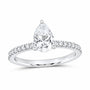14K White Gold 1 1/3 CTW Lab-Grown Diamond Pear Engagement Ring — SKU 12213
