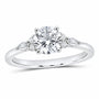 14K White Gold 1 CTW Lab-Grown Diamond Round Engagement Ring — SKU 12220