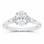 14K White Gold 1 CTW Lab-Grown Diamond Oval Engagement Ring — SKU 12225
